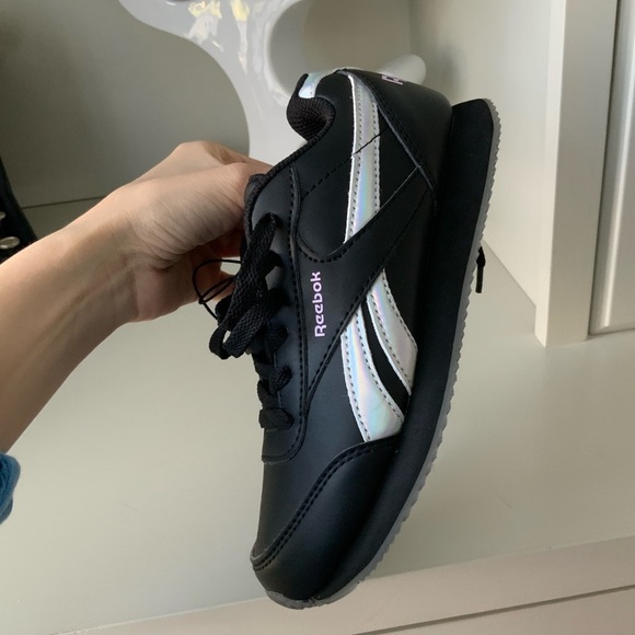 REEBOK Harman Black Iridescent Girls Youth Sneakers Size USA 1 BRAND NEW - Picture 11 of 11